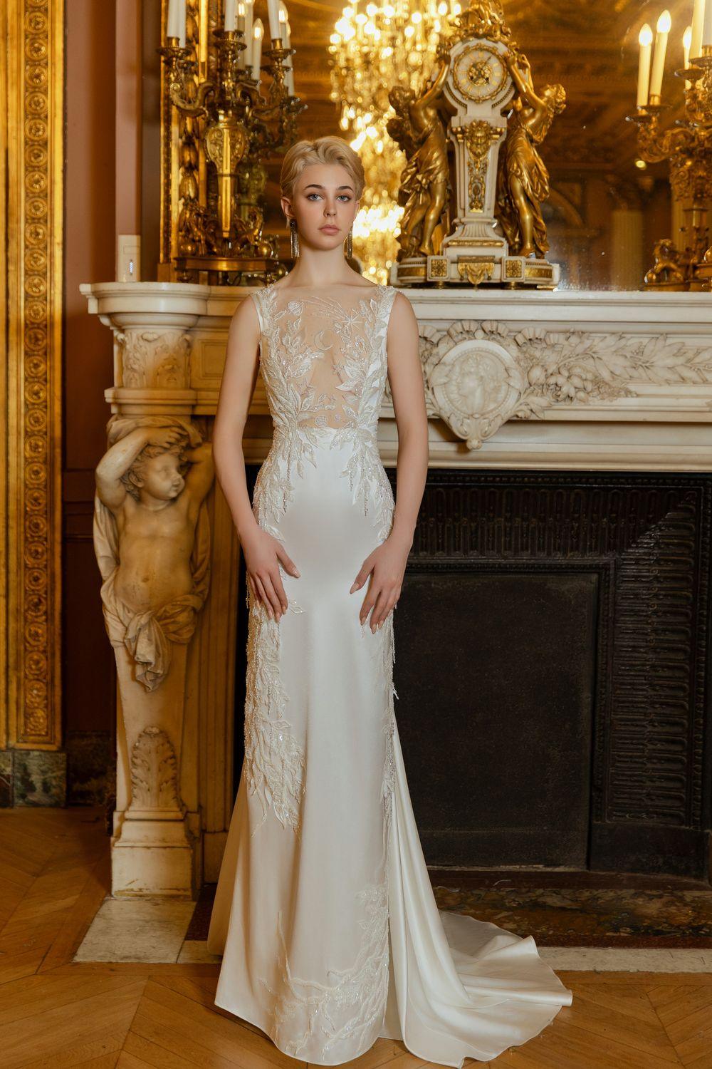 Sleeveless See-Through Chest Dress