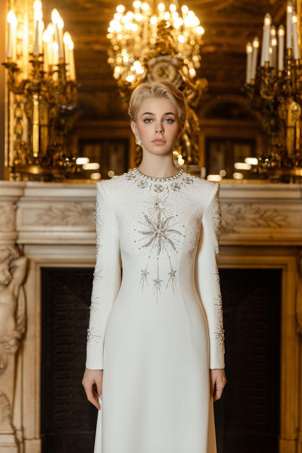 Big Sun Long Sleeves A-line Dress