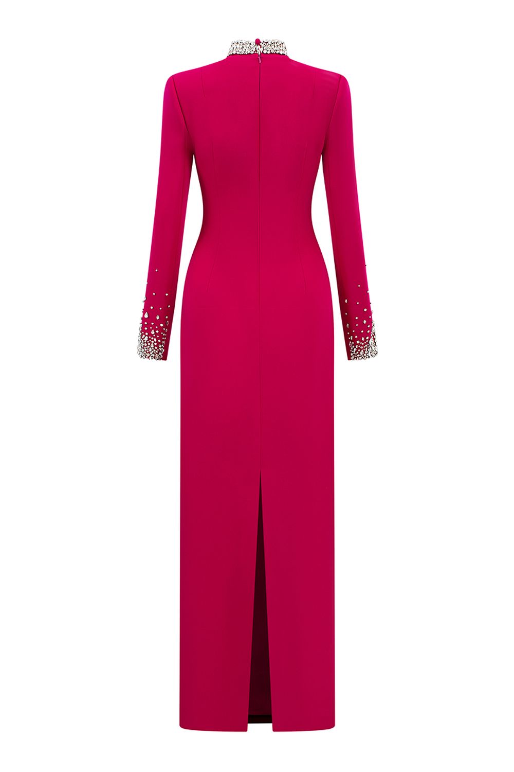 Crystal Embellished High Neck Dress