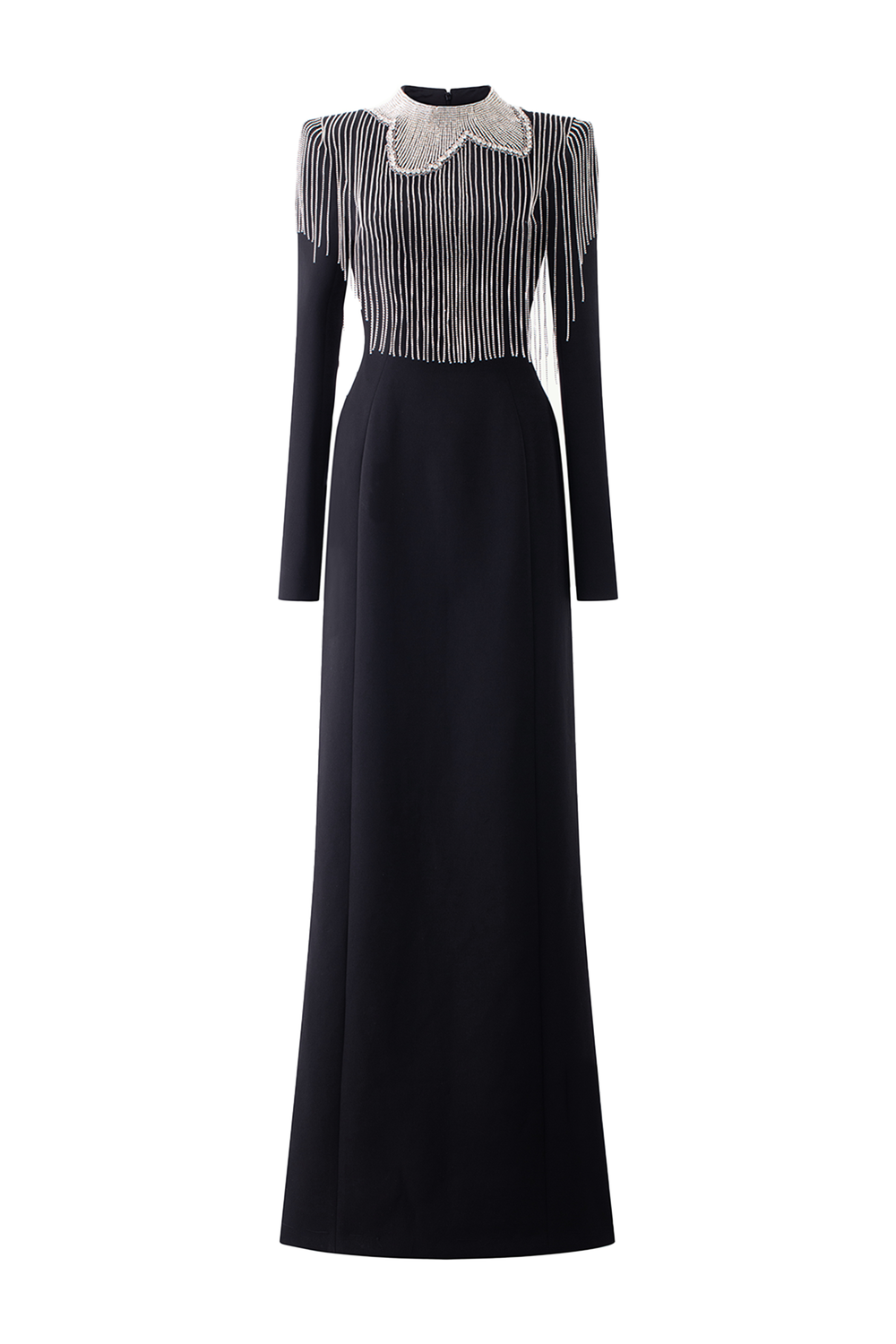 Crystal Fringed Bodycon Dress - TRACY COUTURE