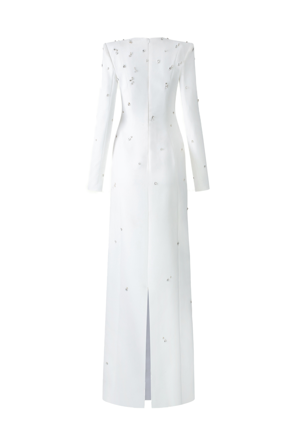 Stone Embellished Long Sleeve Dress - TRACY COUTURE