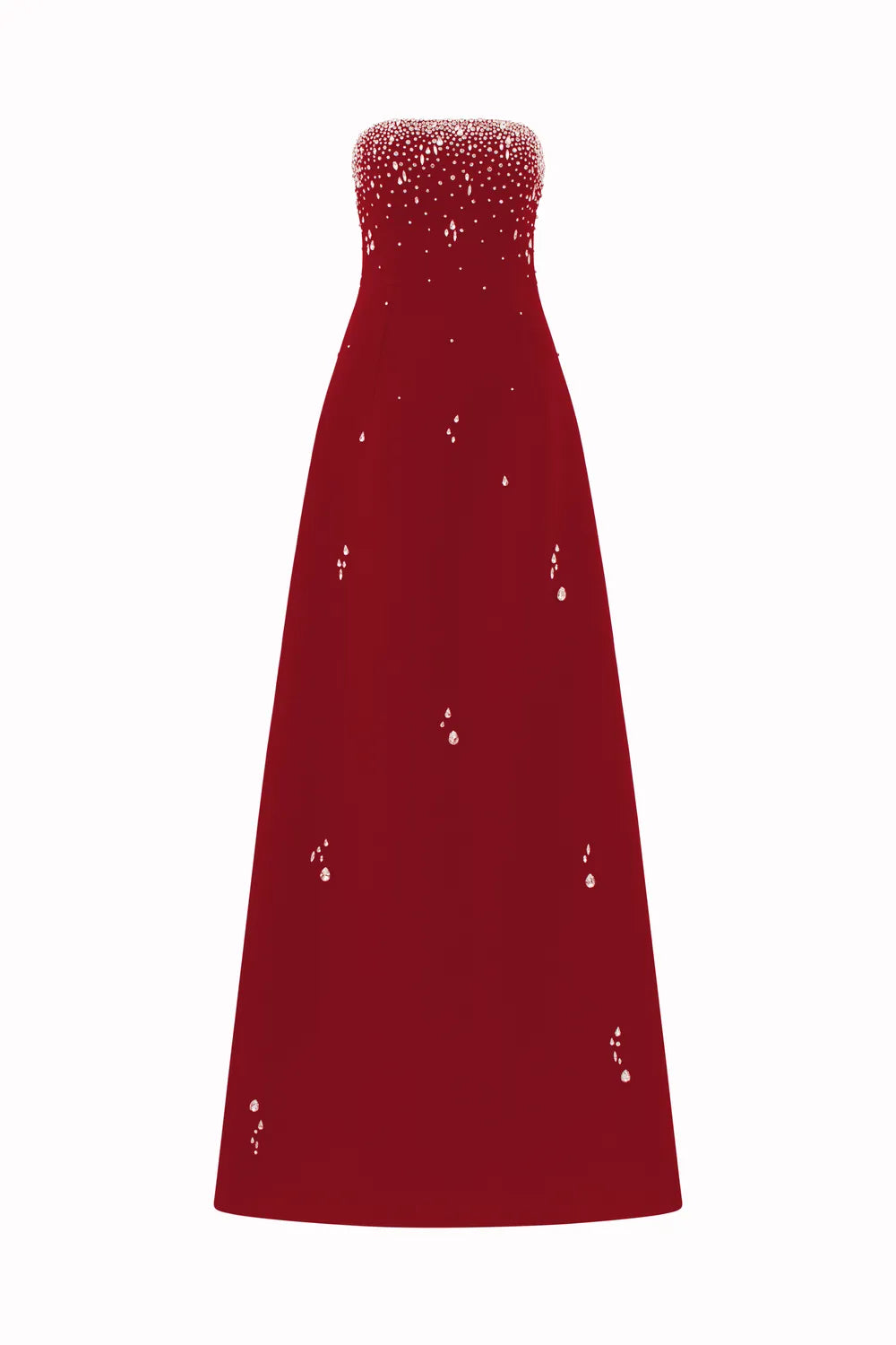 Crystal Strings Cape With Straight Across Crystal Embellished Dress Set