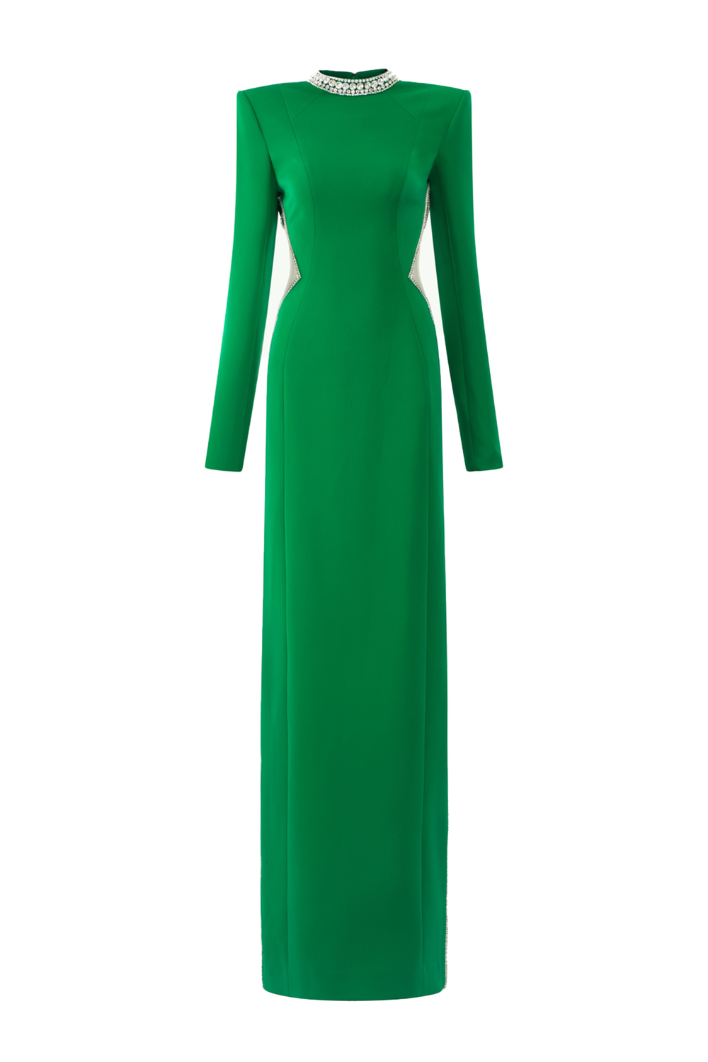 Long Sleeve Waist Cut-out Dress - TRACY COUTURE