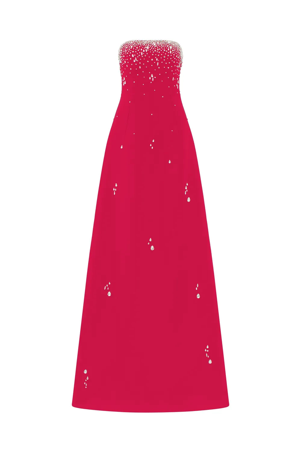 Crystal Strings Cape With Straight Across Crystal Embellished Dress Set