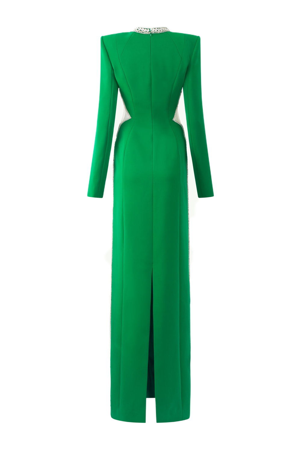 Long Sleeve Waist Cut-out Dress - TRACY COUTURE