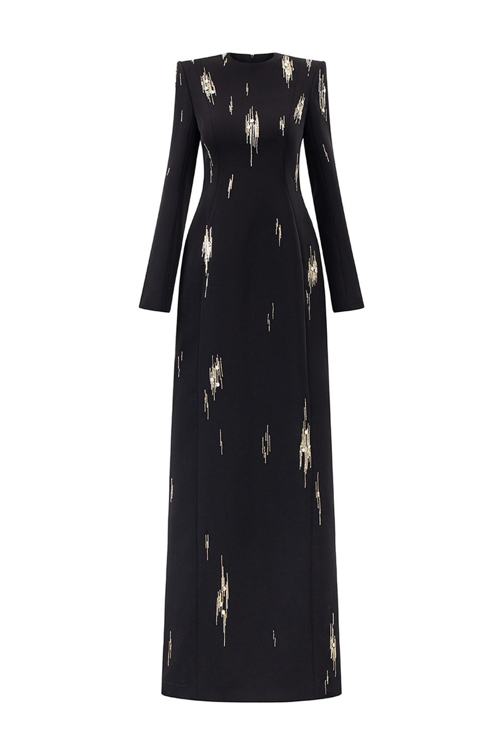 Rainfall Bead Embellished Long Sleeves Dress