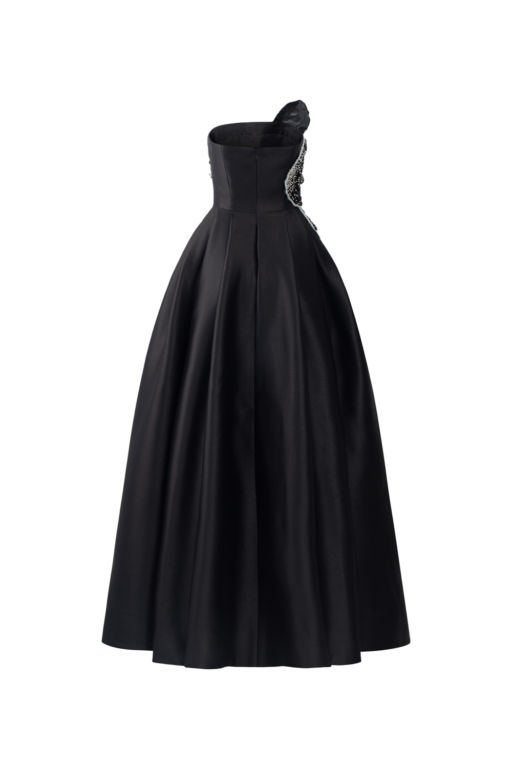 Strapless Orchid Patterned A-Line Dress - TRACY COUTURE