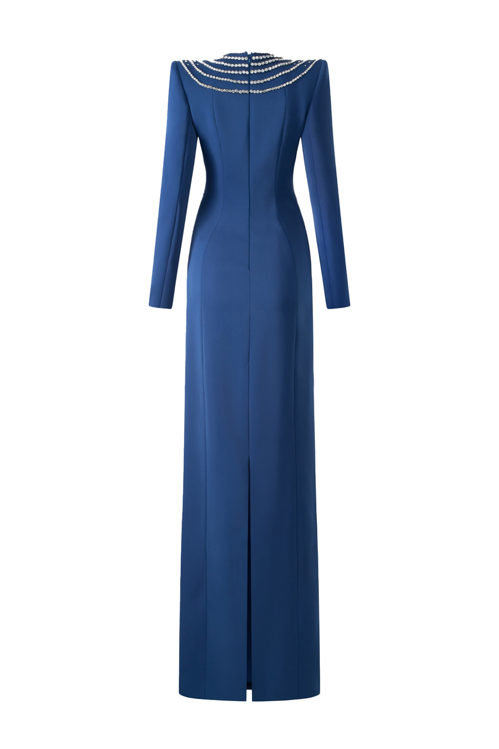 Long Sleeve Chest Cup Straight Dress - TRACY COUTURE