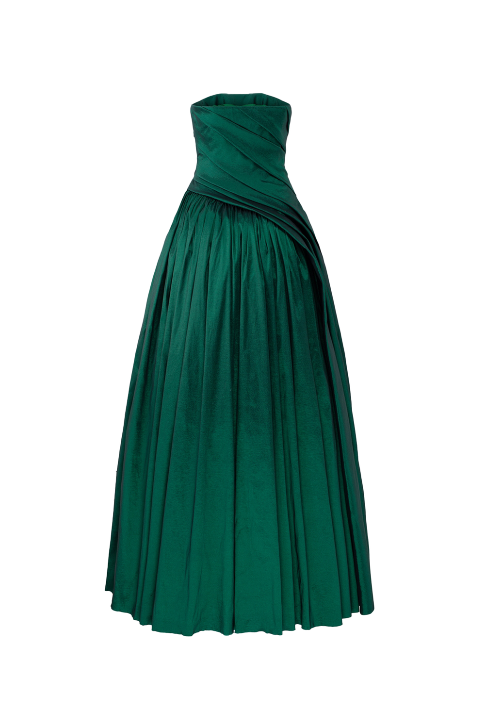 Strapless Diagonal Gathered Dress - TRACY COUTURE