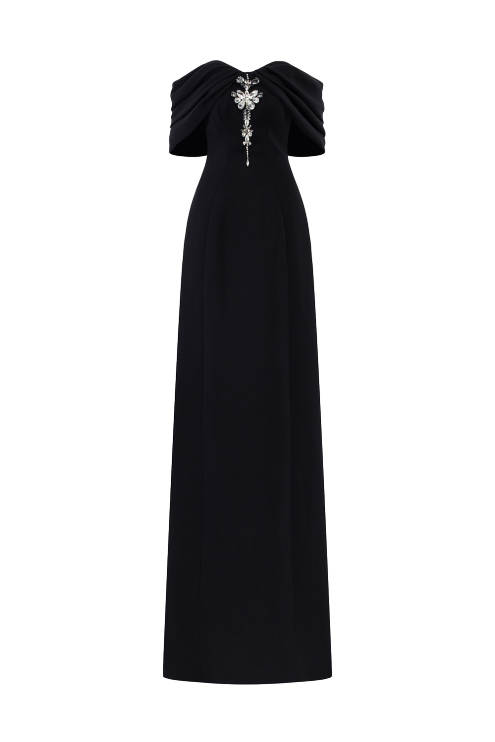 Gathered Off-Shoulder Dress - TRACY COUTURE