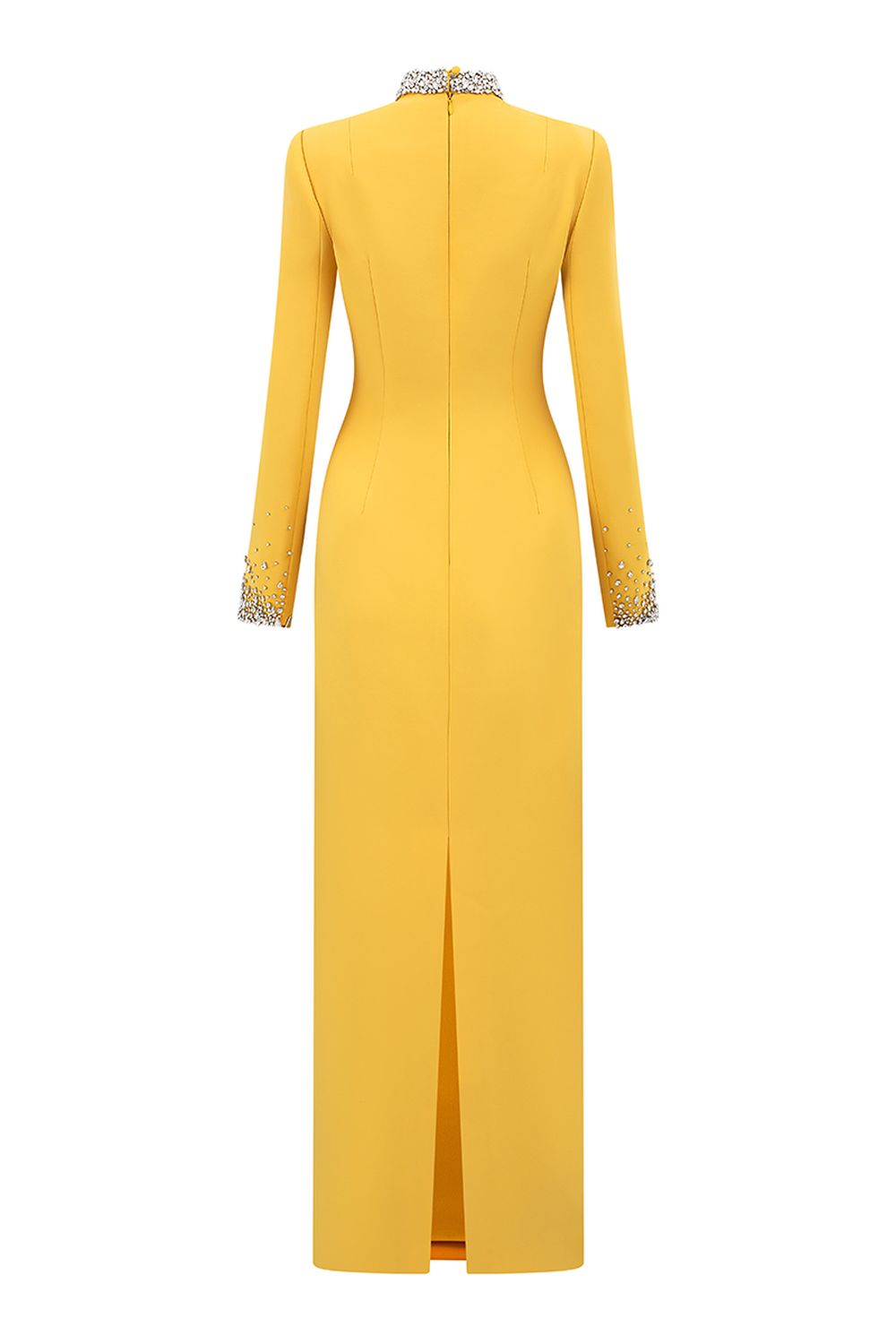 Crystal Embellished High Neck Dress