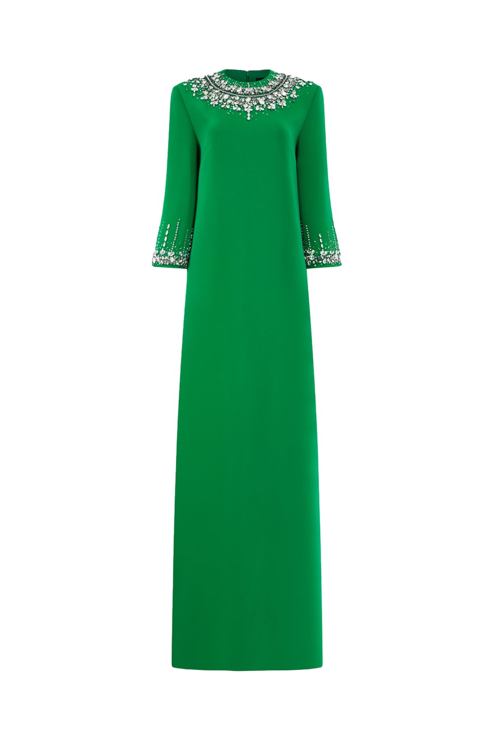 Middle Sleeve Stone Embellished Dress