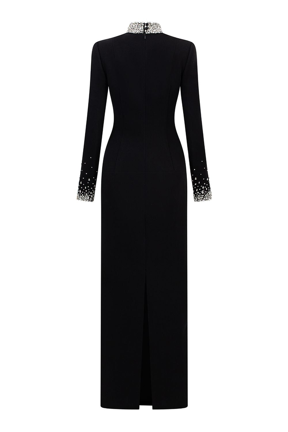 Crystal Embellished High Neck Dress