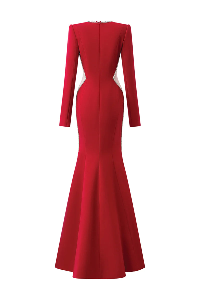 Deep V-Neck Mermaid Dress