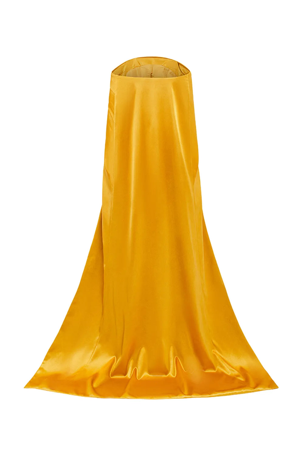 Curved Draped Off Shoulder With Long Sleeve Cape Dress