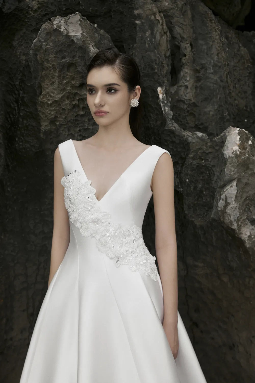 Strappy V-Neck Flared A-Line Dress