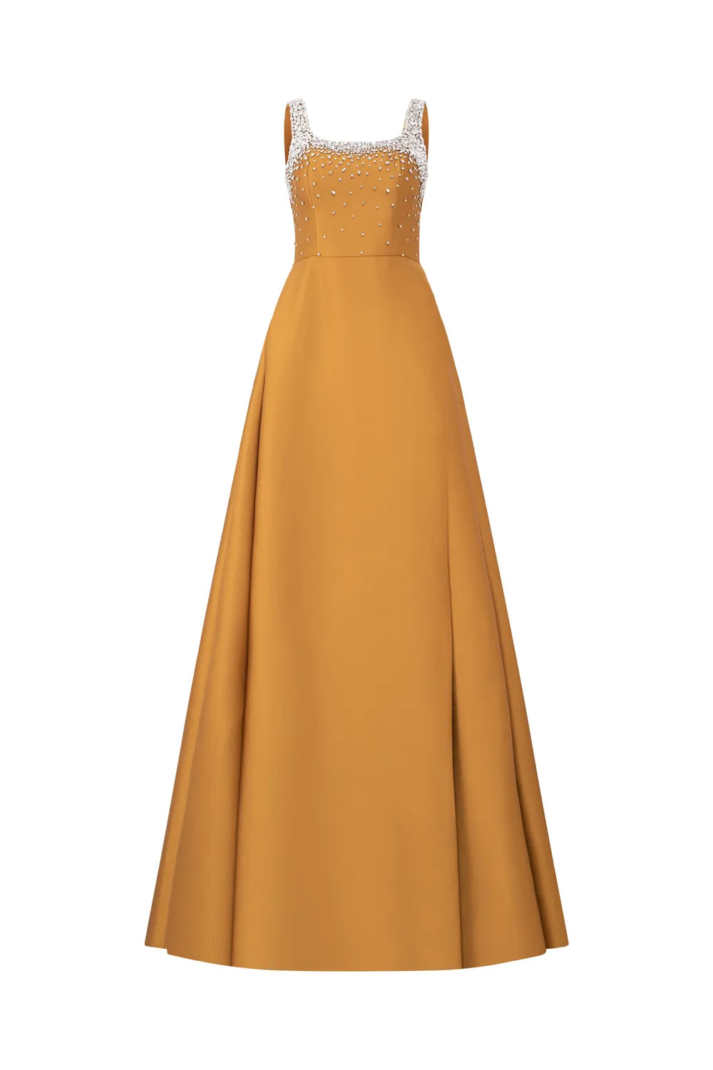 Strappy Square Neck Flared A-line Dress