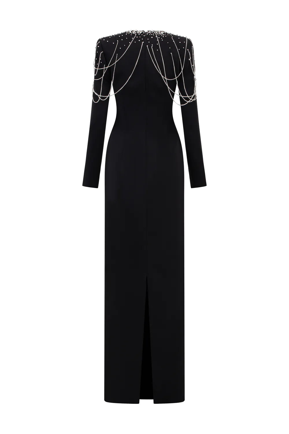 Tear Drop Chest Long Sleeves Straight Dress