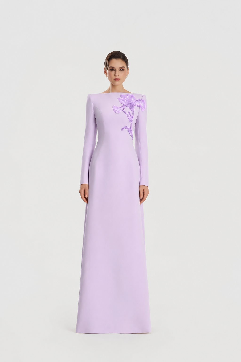 Boat Neck A-Line Dress - TRACY COUTURE