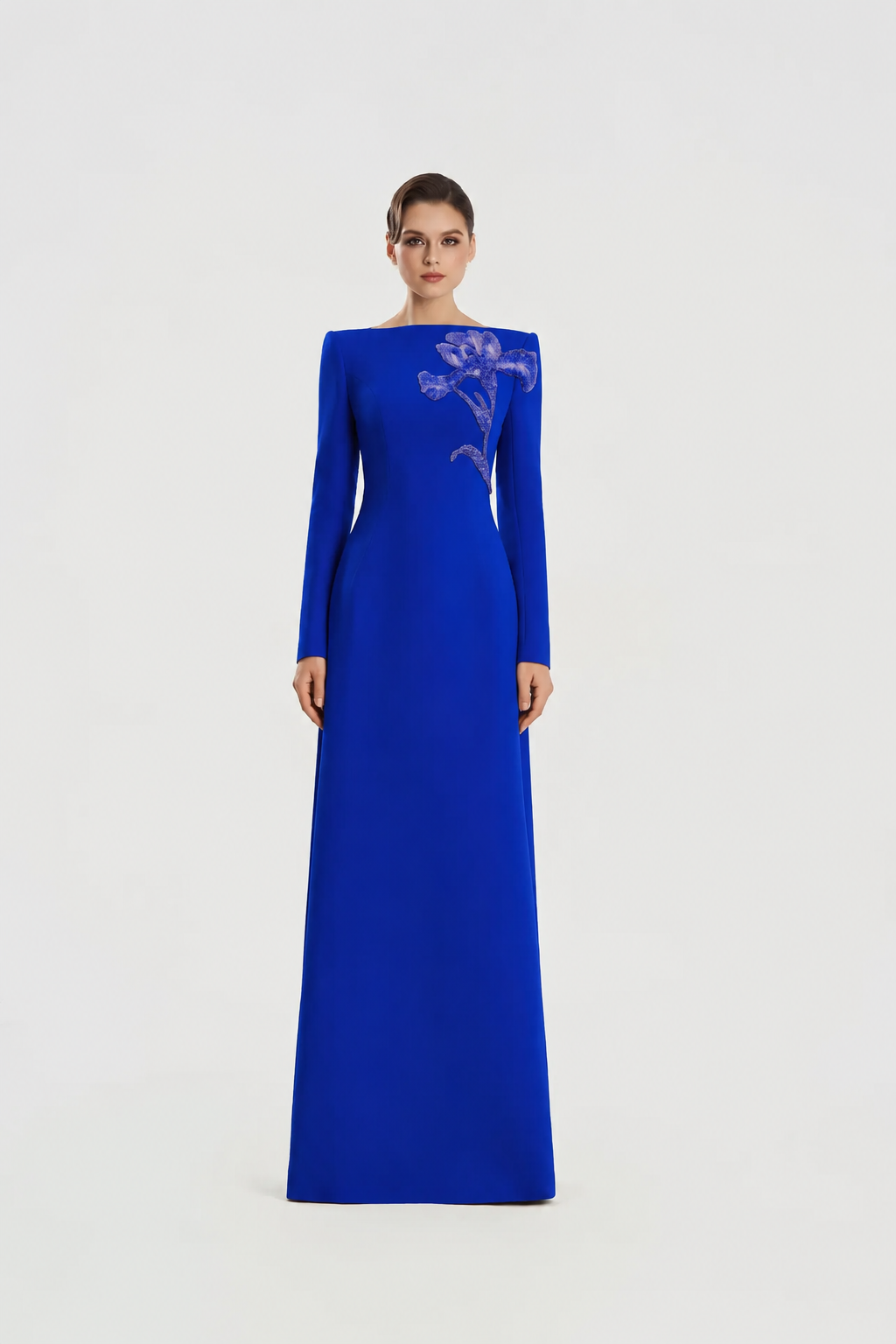 Boat Neck A-Line Dress - TRACY COUTURE