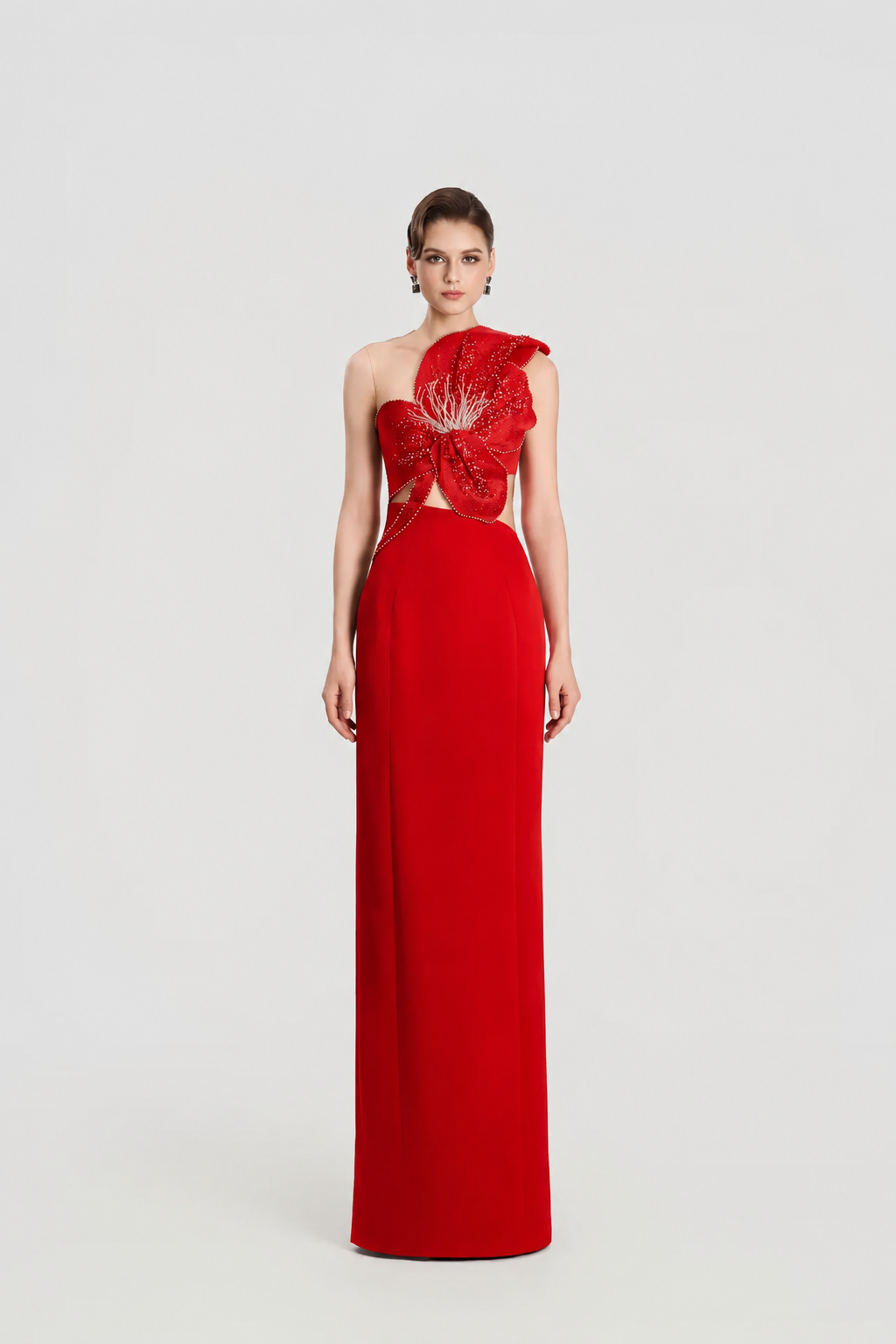 Big Floral Sleeveless Straight Dress - TRACY COUTURE