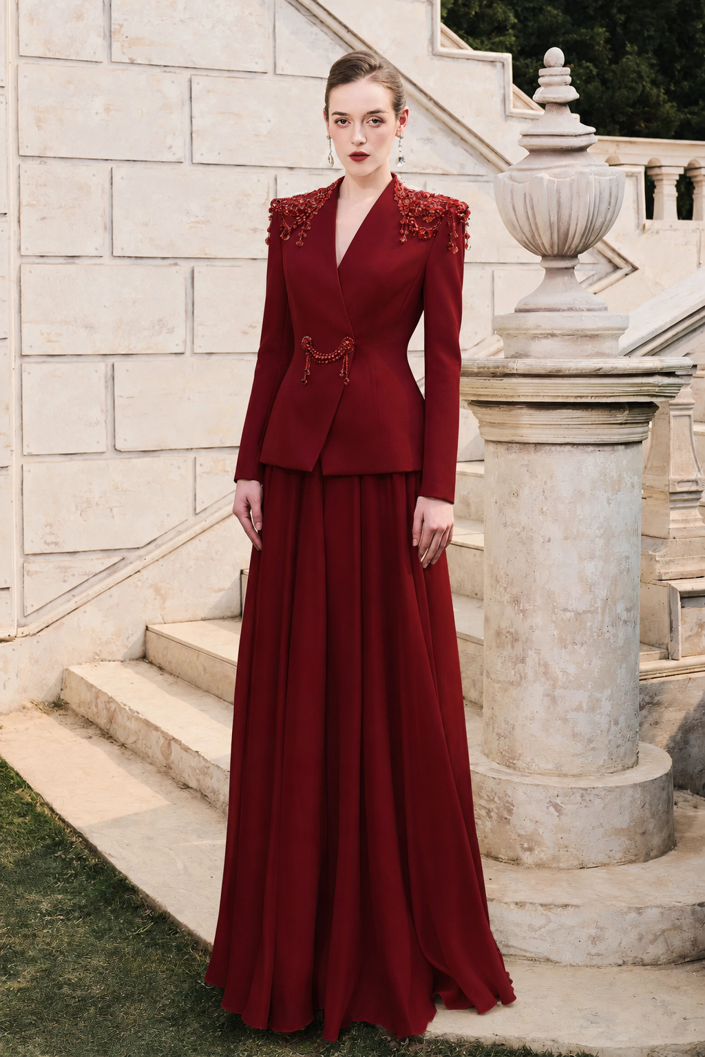 blazer evening dress Zapakasa Women White Satin Midi Bodycon Work Blazer Dress Peak Lapel Long  Sleeves Double Breasted Semi Formal Dress