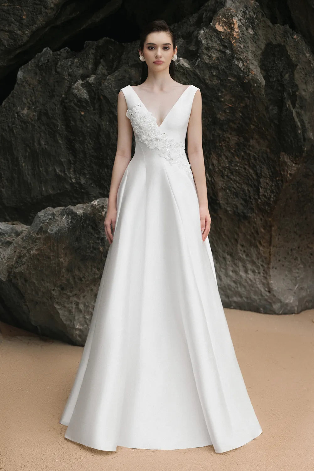 Strappy V-Neck Flared A-Line Dress