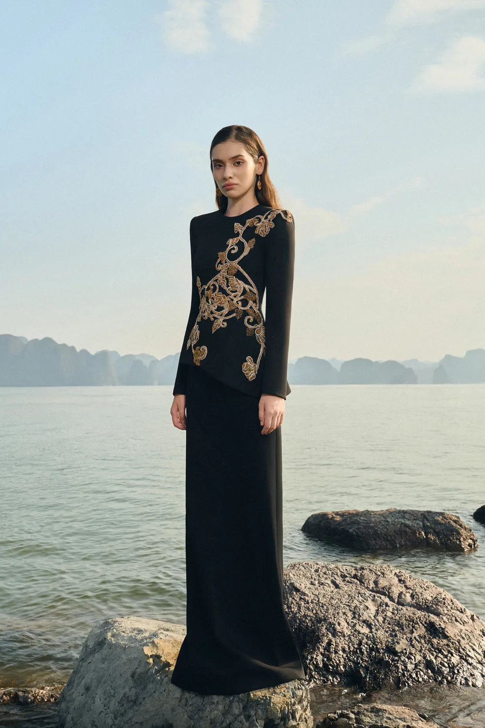 Long Sleeves Round Neck Straight Dress