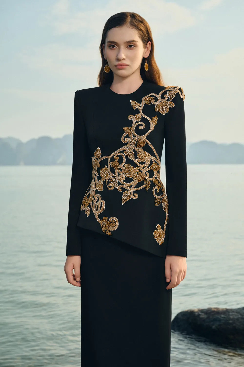 Long Sleeves Round Neck Straight Dress