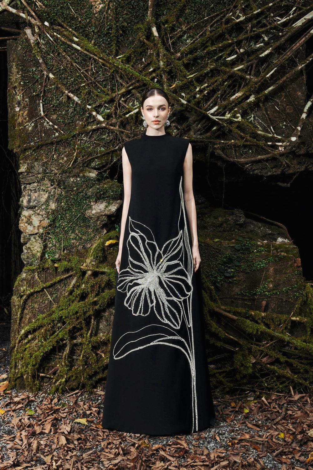 Sleeveless High Neck A-Line Dress