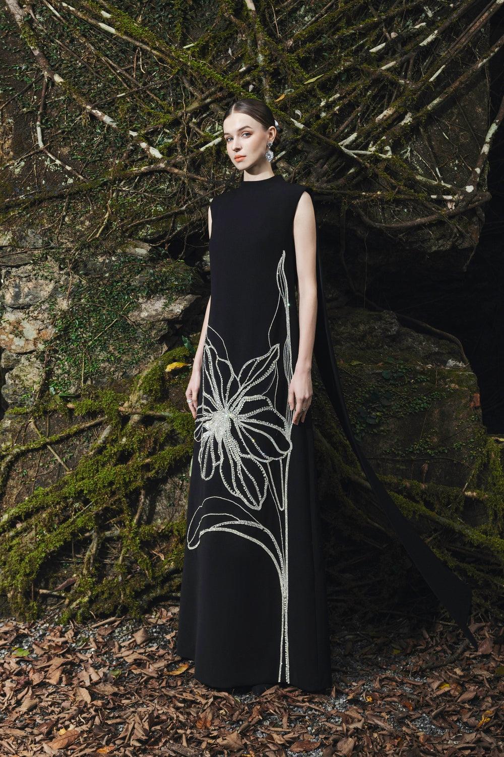 Sleeveless High Neck A-Line Dress