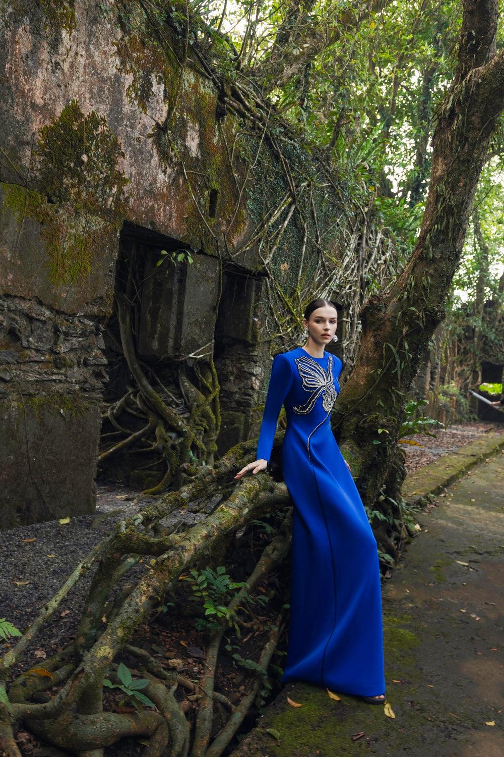 Long Sleeve A-line Dress