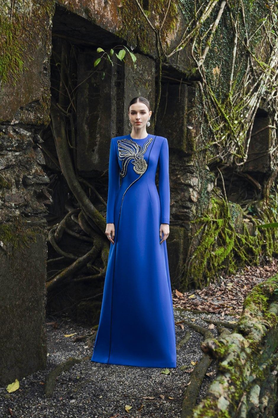 Long Sleeve A-line Dress