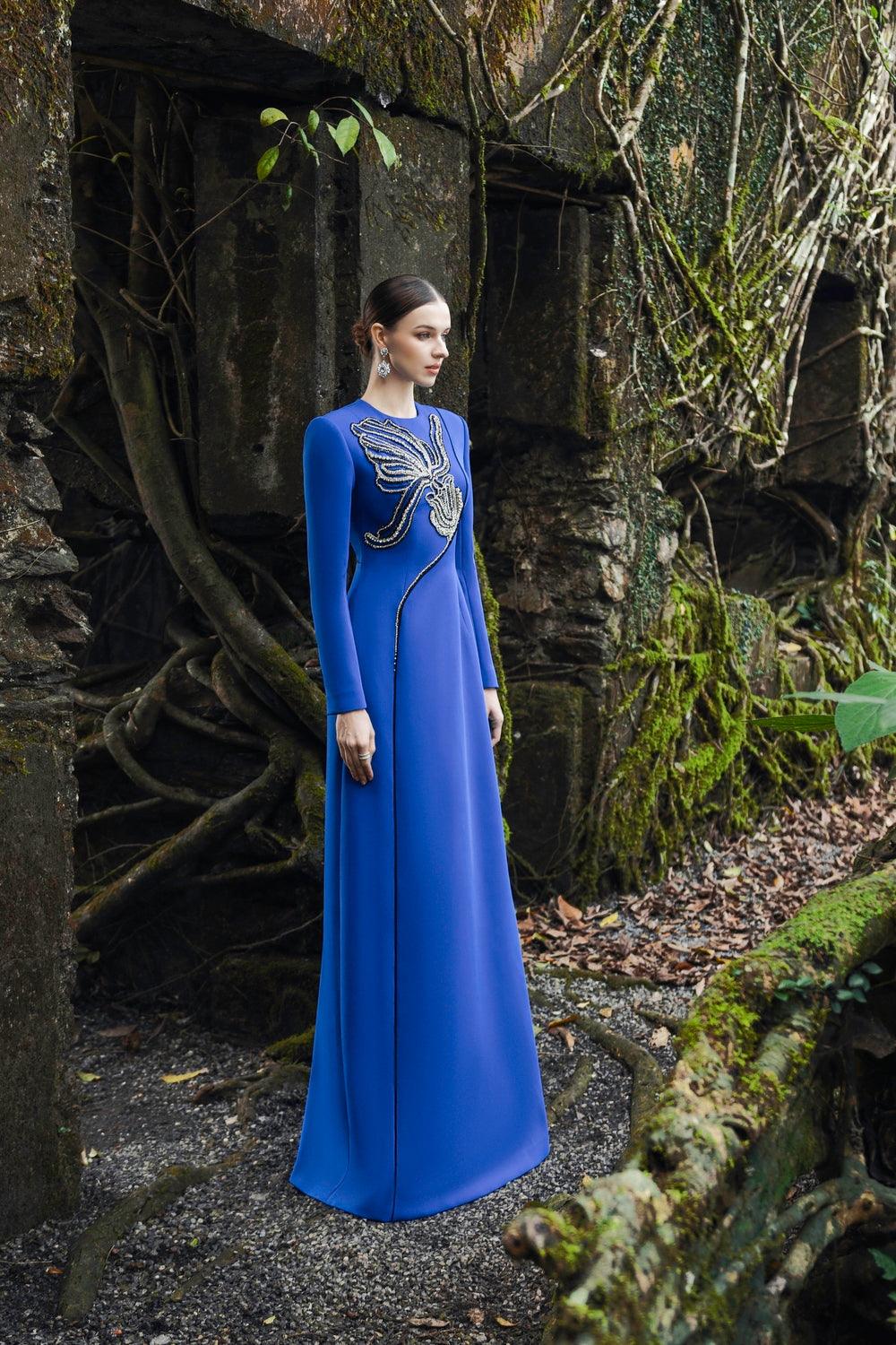 Long Sleeve A-line Dress