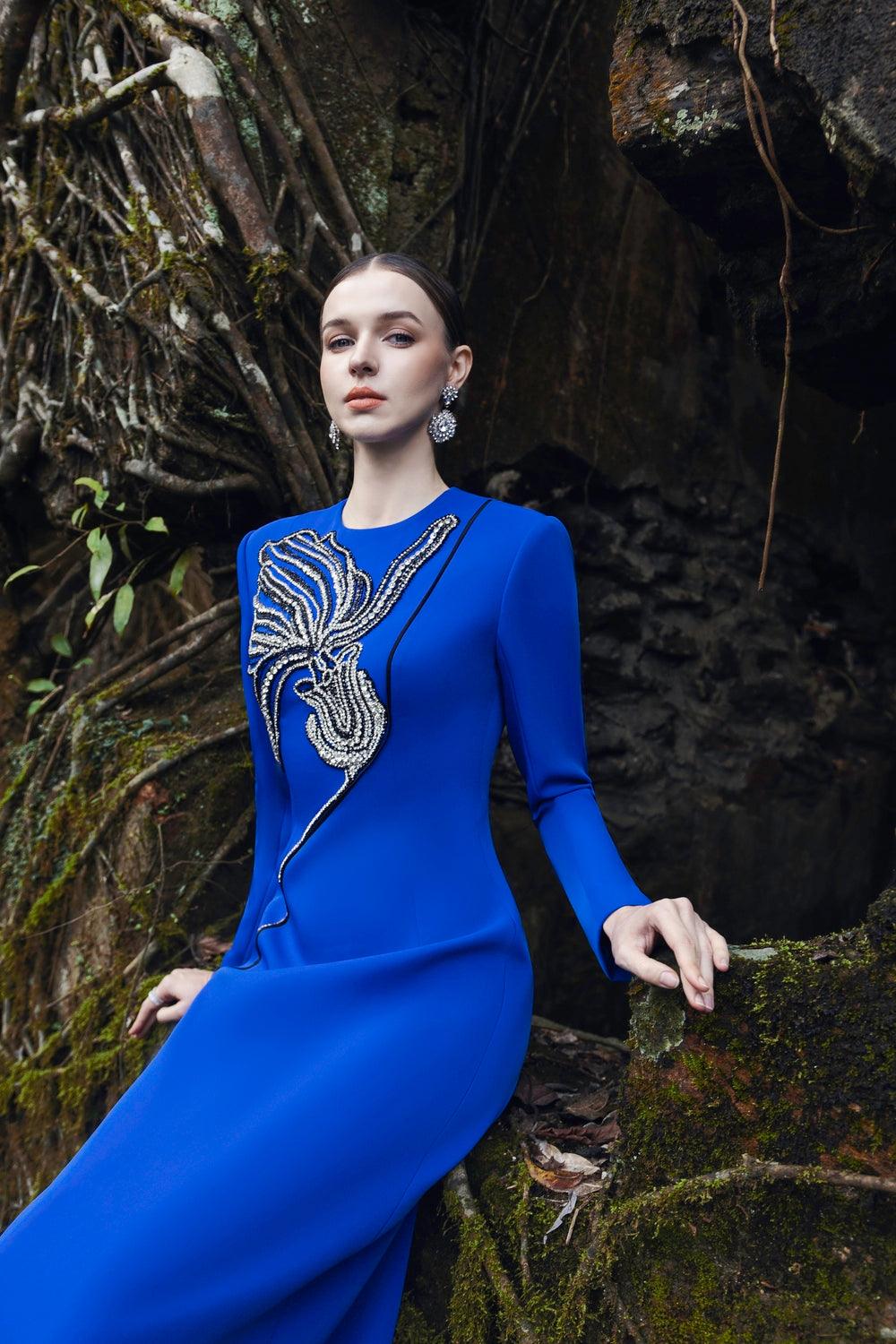 Long Sleeve A-line Dress