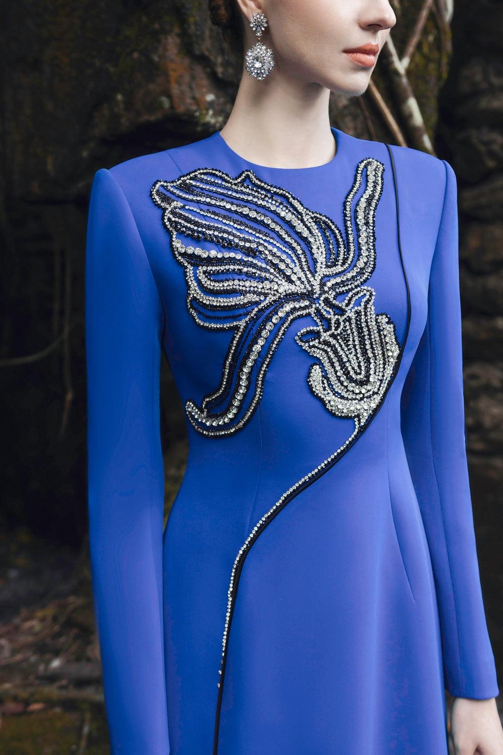 Long Sleeve A-line Dress