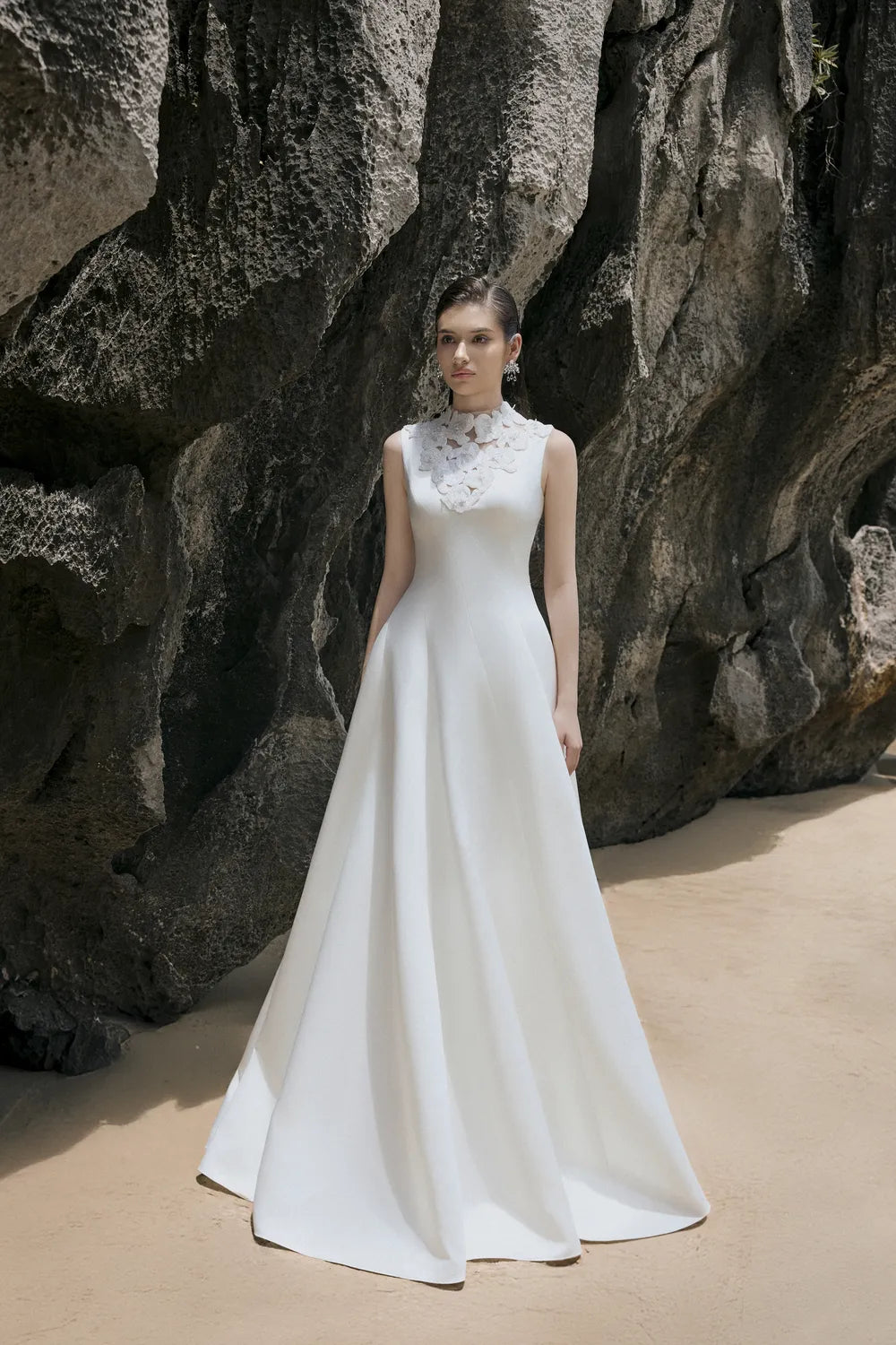 Sleeveless Floral Embellished Dress