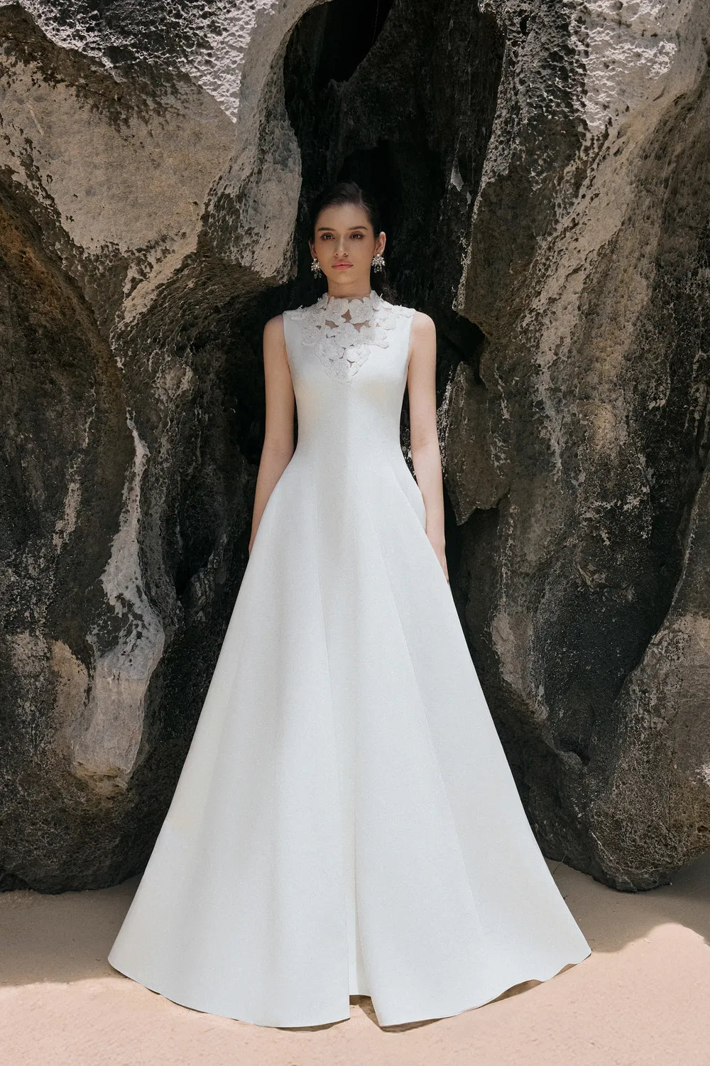 Sleeveless Floral Embellished Dress