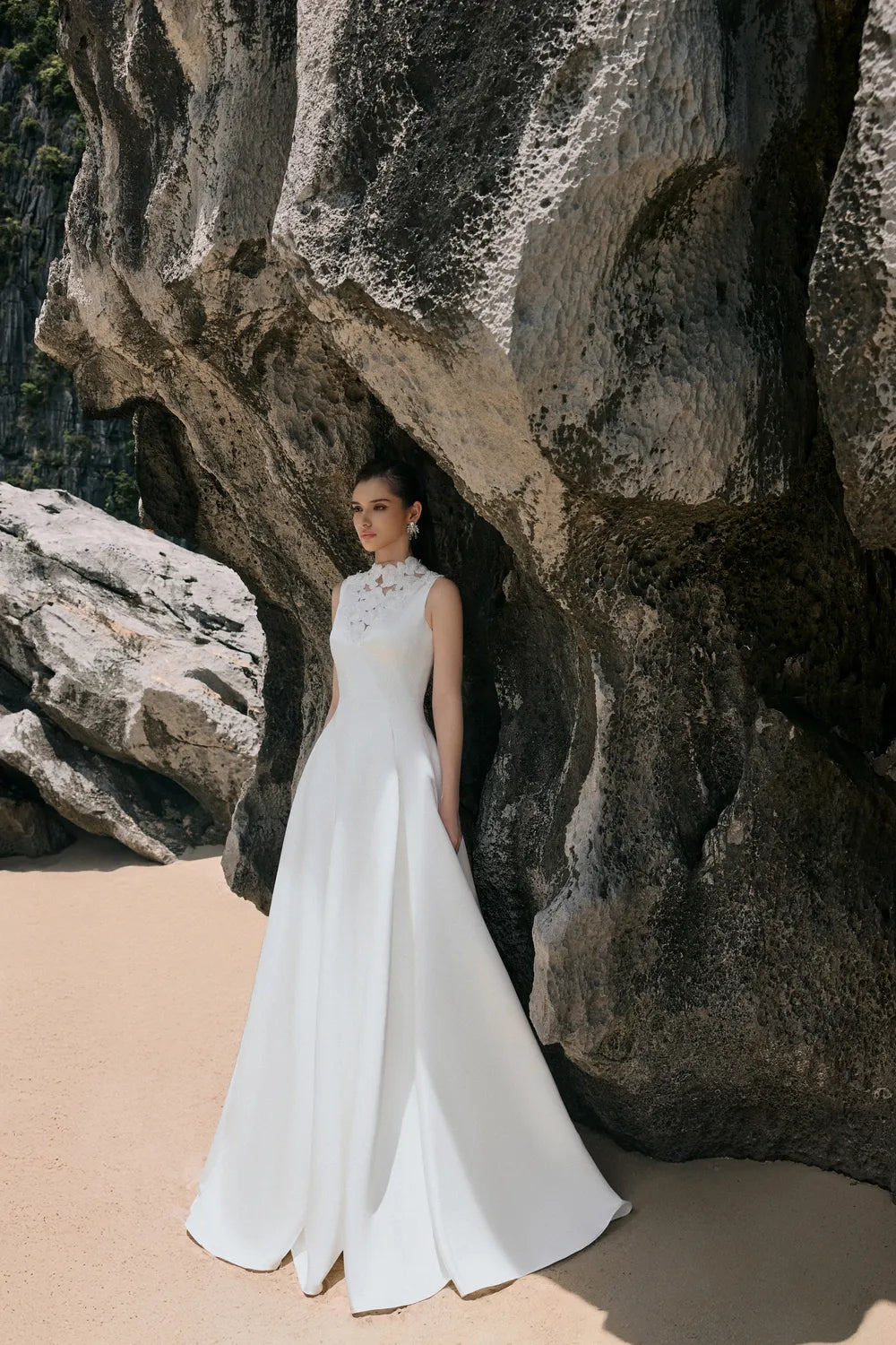 Sleeveless Floral Embellished Dress