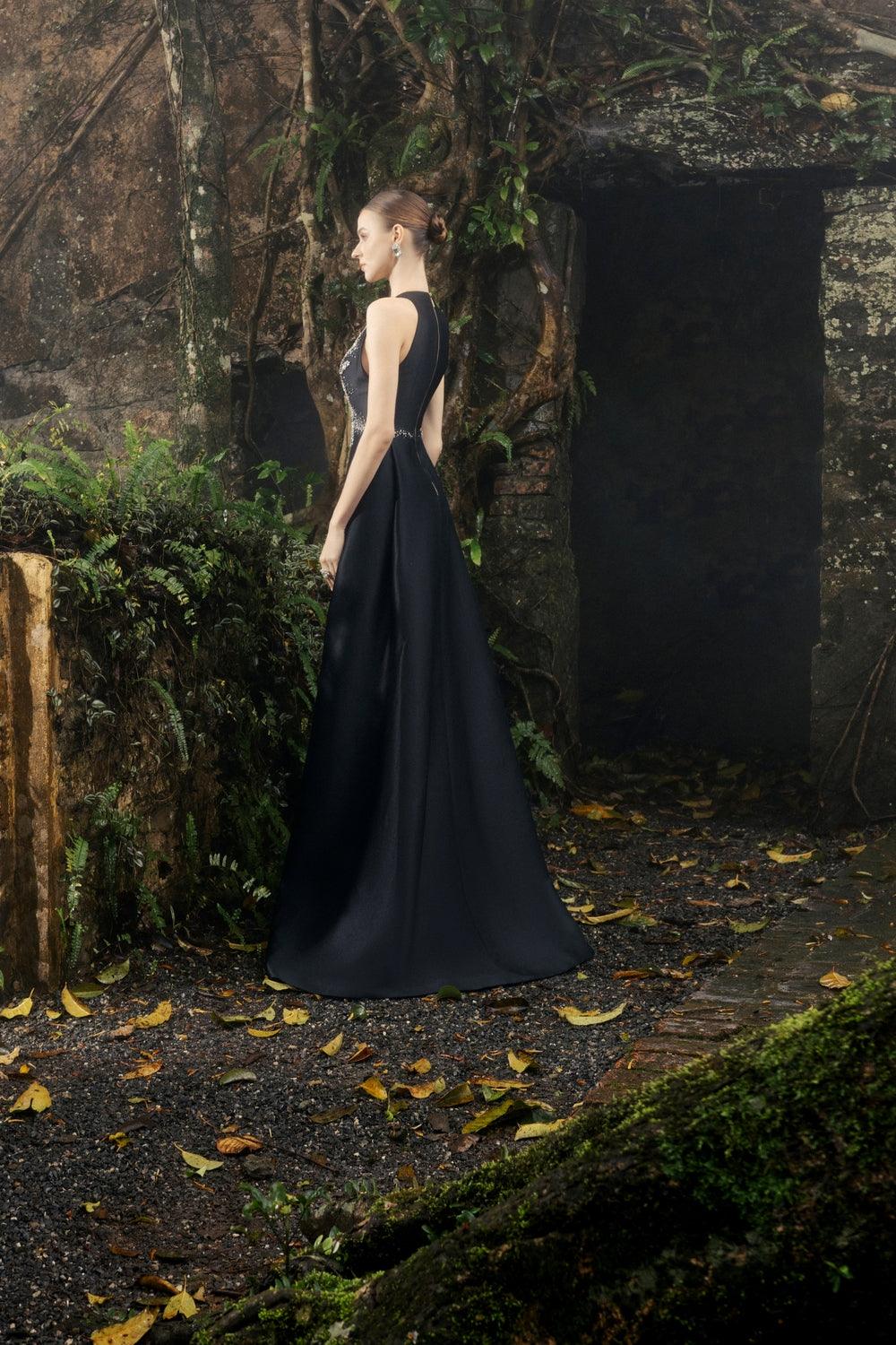 Strappy Deep V-Neck Dress