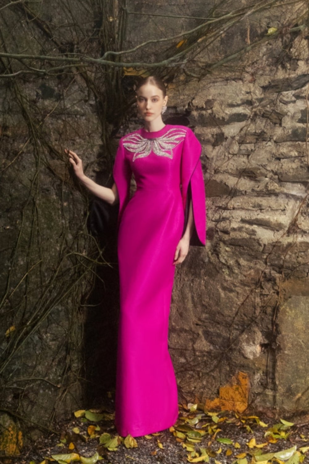 Stylized Flared Sleeves Straight Dress