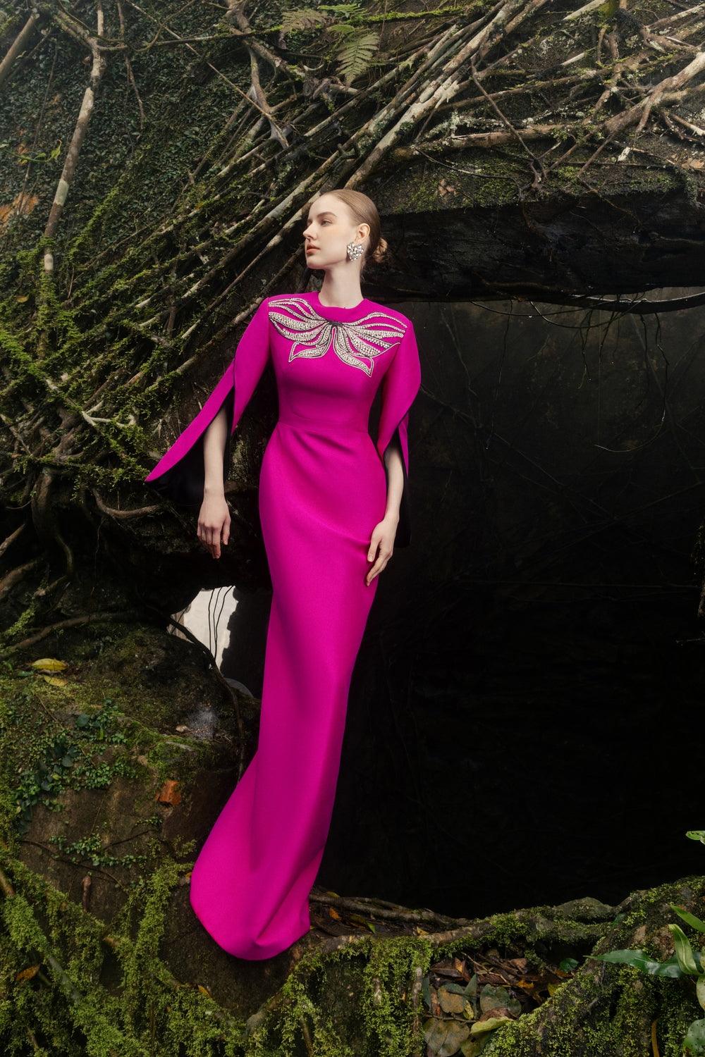 Stylized Flared Sleeves Straight Dress