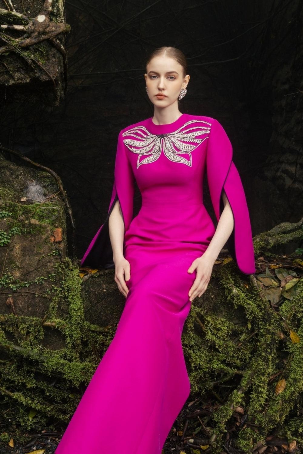 Stylized Flared Sleeves Straight Dress