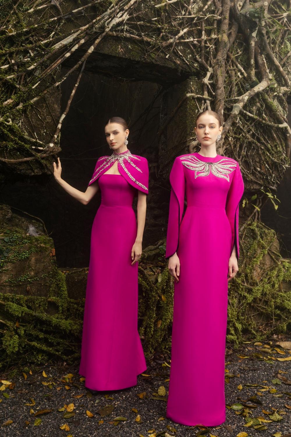 Stylized Flared Sleeves Straight Dress