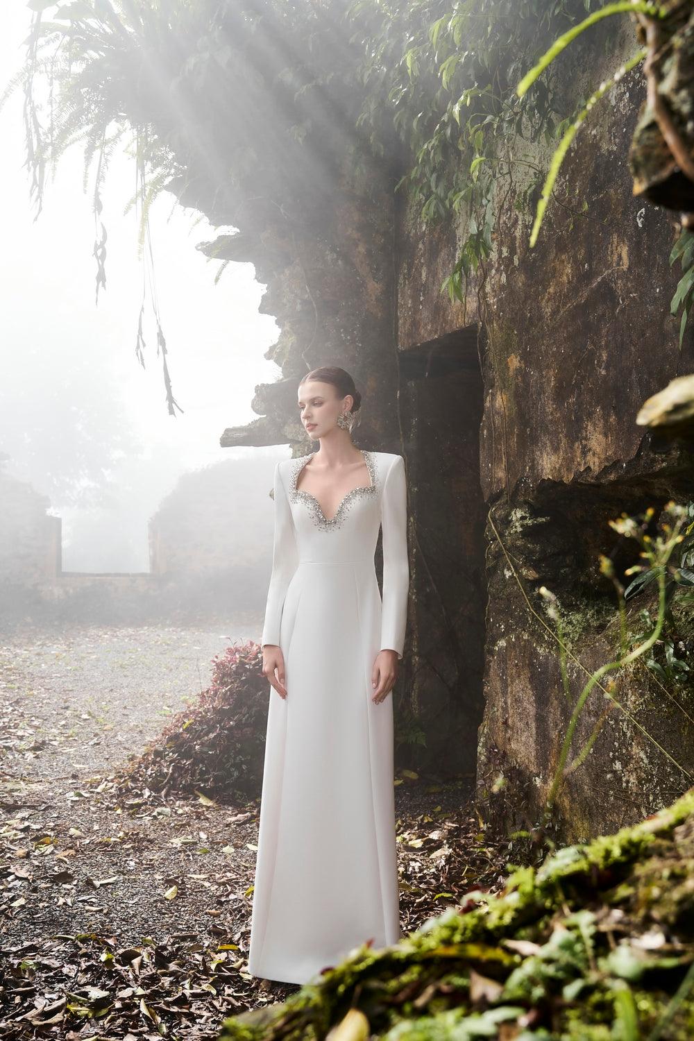 Stylized Neckline A-Line Dress