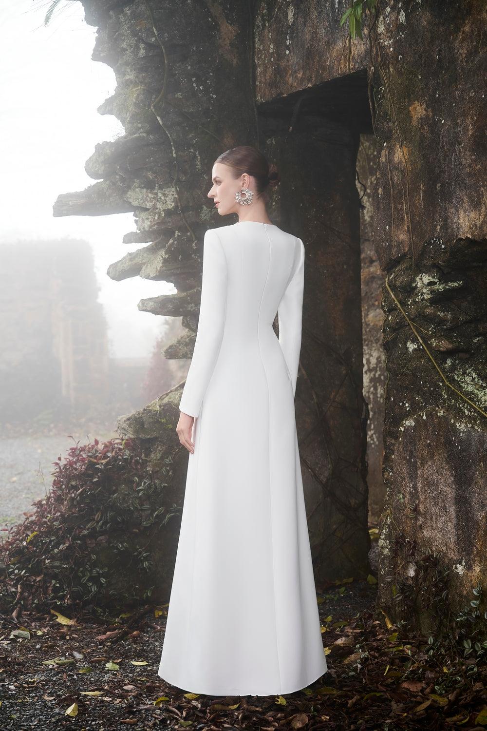 Stylized Neckline A-Line Dress