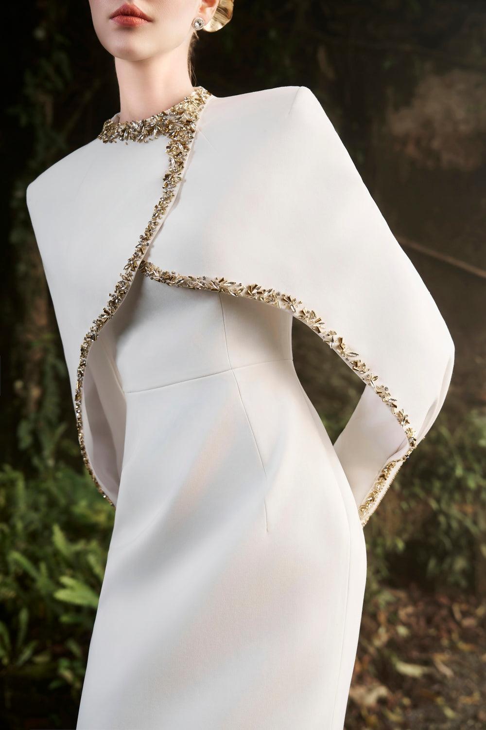 Cross Over Chest Flap Dress