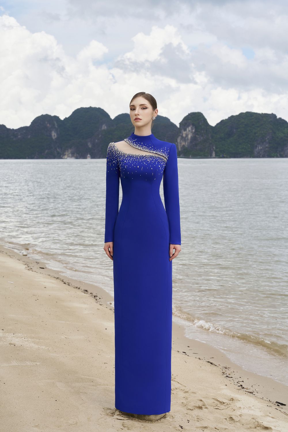 See-Through Cut-Out Straight Dress