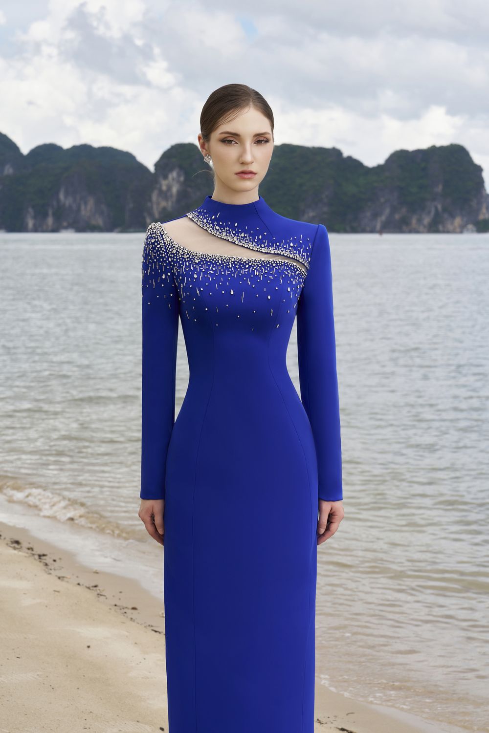 See-Through Cut-Out Straight Dress