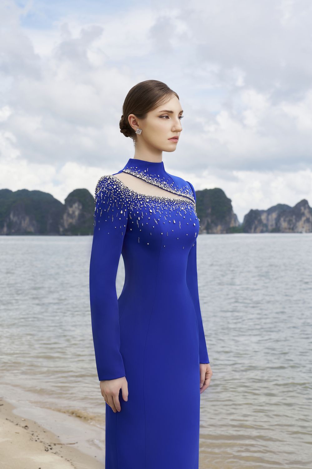 See-Through Cut-Out Straight Dress